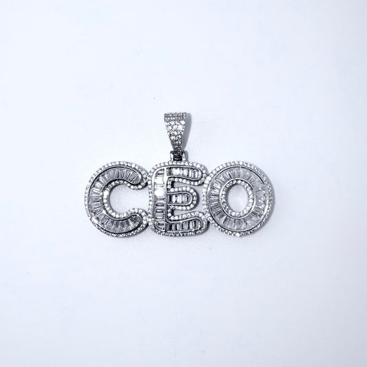 Real 925 Sterling Silver CZ CEO Pendant